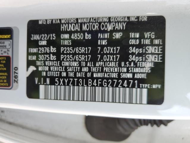 Photo 11 VIN: 5XYZT3LB4FG272471 - HYUNDAI SANTA FE S 