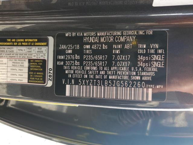 Photo 11 VIN: 5XYZT3LB5JG562260 - HYUNDAI SANTA FE S 