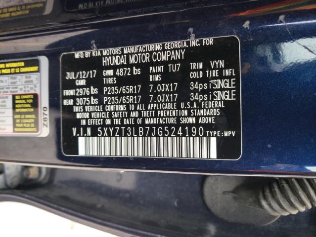 Photo 12 VIN: 5XYZT3LB7JG524190 - HYUNDAI SANTA FE S 