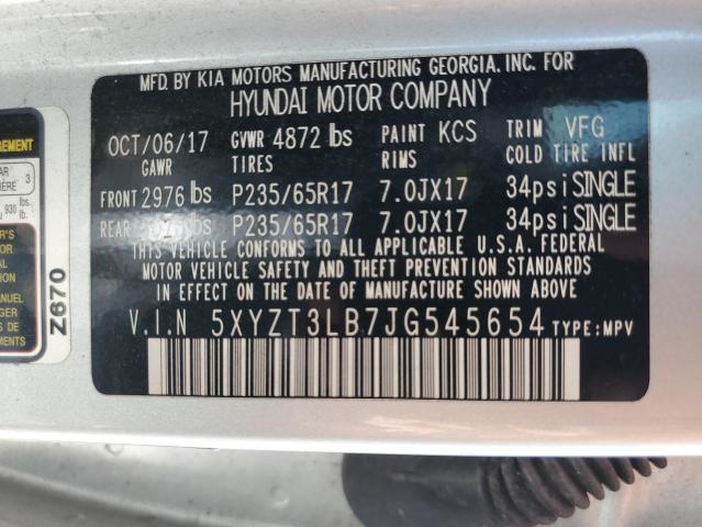 Photo 13 VIN: 5XYZT3LB7JG545654 - HYUNDAI SANTA FE 