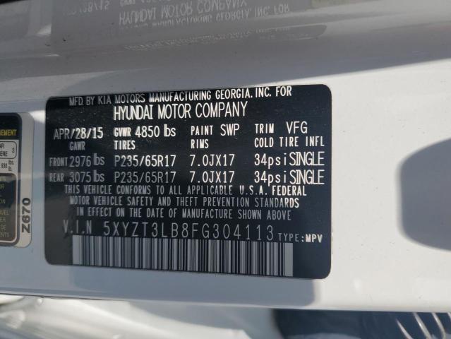 Photo 13 VIN: 5XYZT3LB8FG304113 - HYUNDAI SANTA FE 