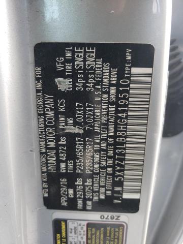 Photo 9 VIN: 5XYZT3LB8HG419510 - HYUNDAI SANTA FE S 