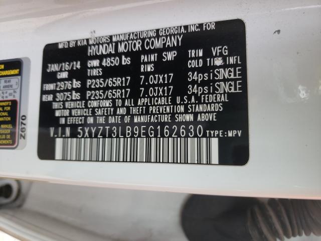 Photo 9 VIN: 5XYZT3LB9EG162630 - HYUNDAI SANTA FE 