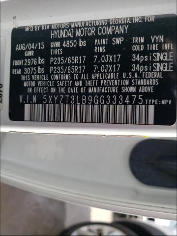 Photo 9 VIN: 5XYZT3LB9GG333475 - HYUNDAI SANTA FE S 