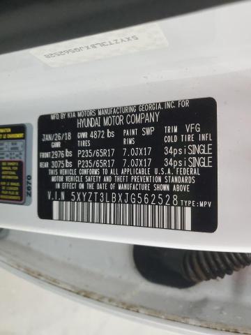 Photo 12 VIN: 5XYZT3LBXJG562528 - HYUNDAI SANTA FE S 