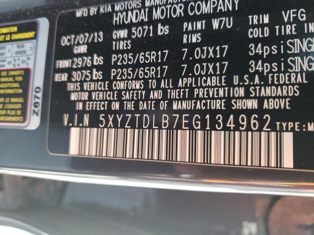 Photo 9 VIN: 5XYZTDLB7EG134962 - HYUNDAI SANTA FE S 