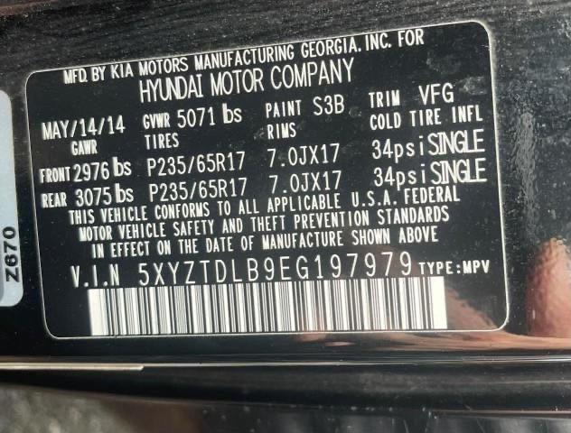 Photo 9 VIN: 5XYZTDLB9EG197979 - HYUNDAI SANTA FE S 