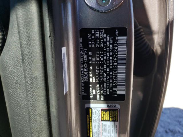 Photo 9 VIN: 5XYZTDLB9FG278403 - HYUNDAI SANTA FE S 