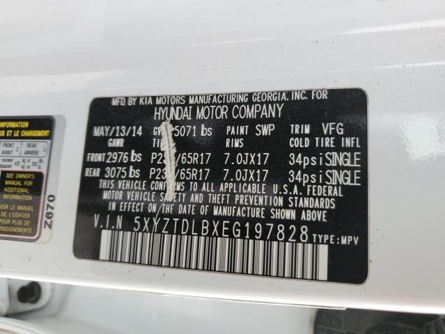 Photo 11 VIN: 5XYZTDLBXEG197828 - HYUNDAI SANTA FE 