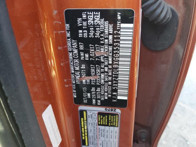 Photo 11 VIN: 5XYZTDLBXGG353112 - HYUNDAI SANTA FE S 