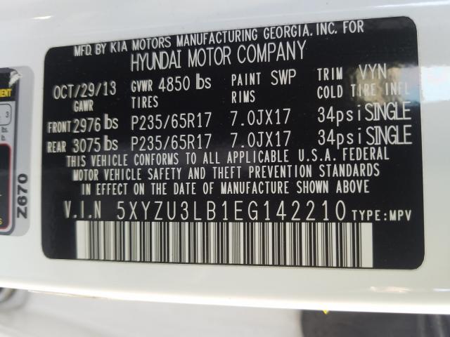 Photo 9 VIN: 5XYZU3LB1EG142210 - HYUNDAI SANTA FE S 