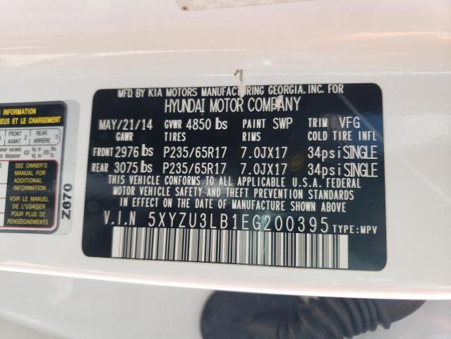 Photo 9 VIN: 5XYZU3LB1EG200395 - HYUNDAI SANTA FE S 