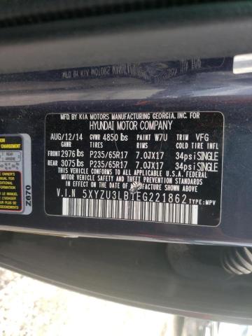 Photo 9 VIN: 5XYZU3LB1EG221862 - HYUNDAI SANTA FE S 