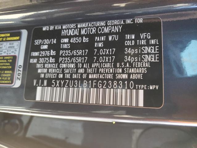 Photo 12 VIN: 5XYZU3LB1FG238310 - HYUNDAI SANTA FE 