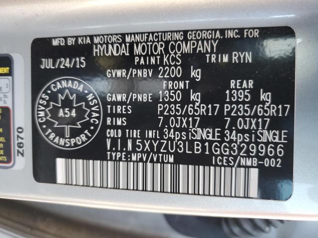 Photo 12 VIN: 5XYZU3LB1GG329966 - HYUNDAI SANTA FE S 