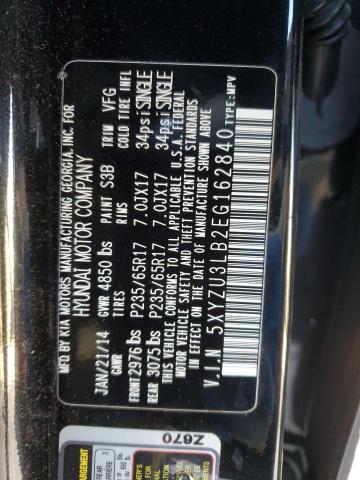 Photo 12 VIN: 5XYZU3LB2EG162840 - HYUNDAI SANTA FE 