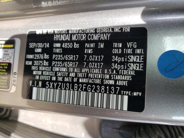 Photo 9 VIN: 5XYZU3LB2FG238137 - HYUNDAI SANTA FE S 