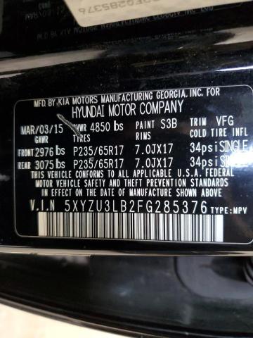 Photo 12 VIN: 5XYZU3LB2FG285376 - HYUNDAI SANTA FE S 