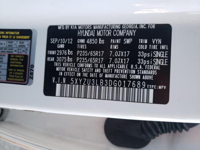 Photo 9 VIN: 5XYZU3LB3DG017689 - HYUNDAI SANTA FE S 