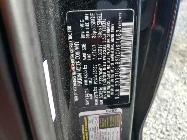 Photo 12 VIN: 5XYZU3LB3DG091663 - HYUNDAI SANTA FE S 