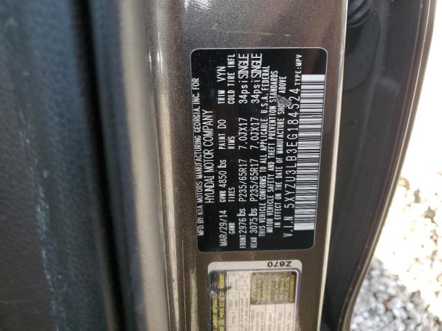 Photo 13 VIN: 5XYZU3LB3EG184524 - HYUNDAI SANTA FE S 