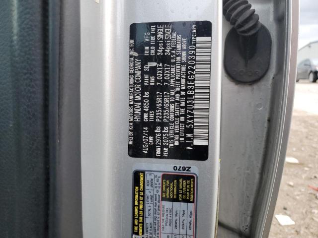 Photo 12 VIN: 5XYZU3LB3EG220390 - HYUNDAI SANTA FE 