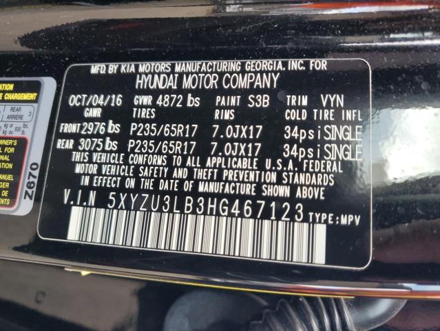 Photo 11 VIN: 5XYZU3LB3HG467123 - HYUNDAI SANTA FE 