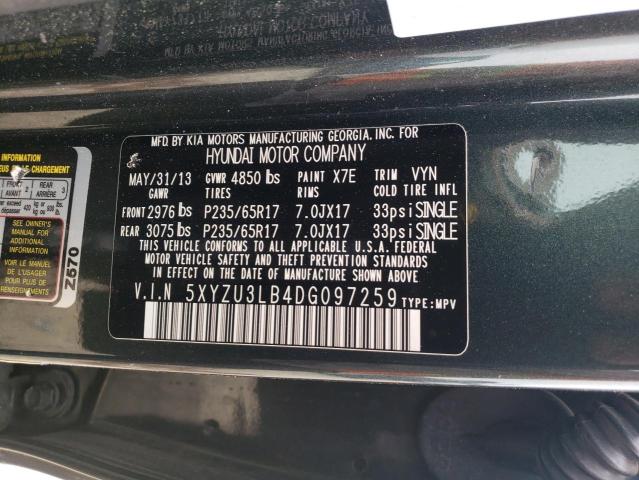 Photo 12 VIN: 5XYZU3LB4DG097259 - HYUNDAI SANTA FE 