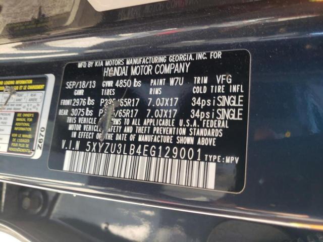 Photo 9 VIN: 5XYZU3LB4EG129001 - HYUNDAI SANTA FE S 