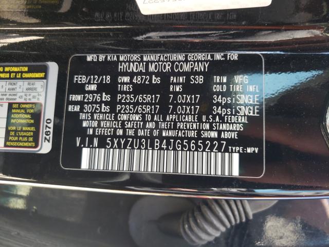 Photo 9 VIN: 5XYZU3LB4JG565227 - HYUNDAI SANTA FE S 