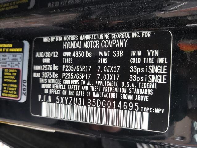 Photo 9 VIN: 5XYZU3LB5DG014695 - HYUNDAI SANTA FE S 