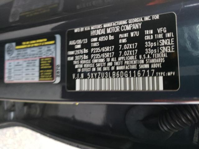 Photo 9 VIN: 5XYZU3LB6DG116717 - HYUNDAI SANTA FE S 