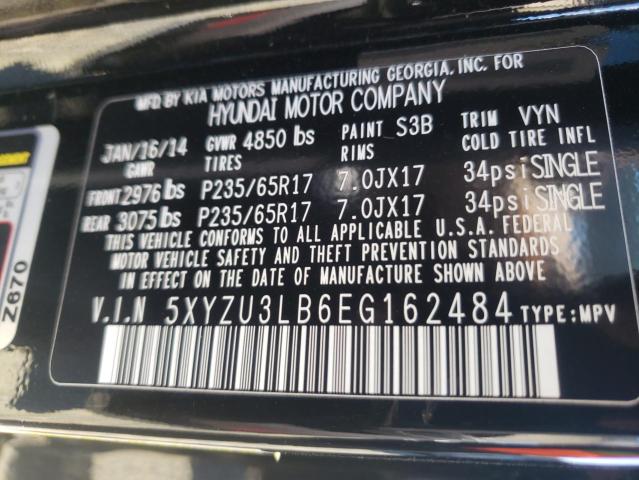 Photo 9 VIN: 5XYZU3LB6EG162484 - HYUNDAI SANTA FE S 