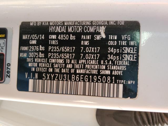 Photo 12 VIN: 5XYZU3LB6EG195081 - HYUNDAI SANTA FE S 