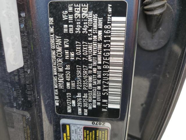 Photo 12 VIN: 5XYZU3LB7EG151168 - HYUNDAI SANTA FE 