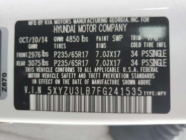 Photo 11 VIN: 5XYZU3LB7FG241535 - HYUNDAI SANTA FE 