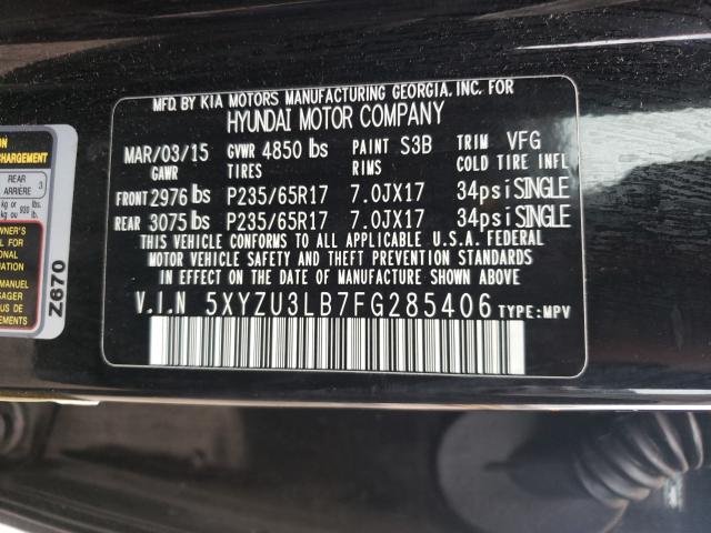 Photo 9 VIN: 5XYZU3LB7FG285406 - HYUNDAI SANTA FE 