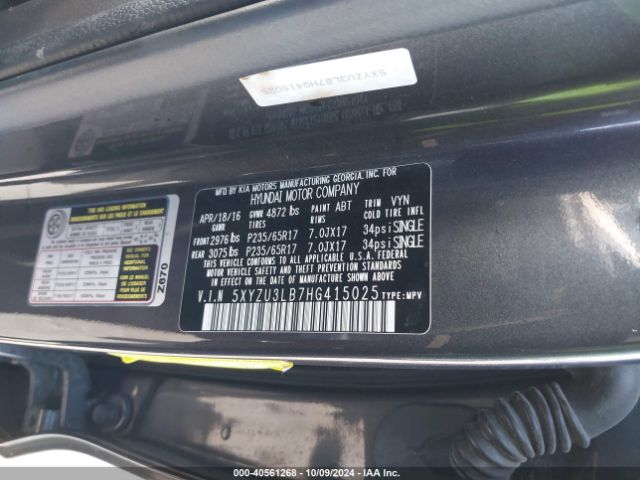 Photo 8 VIN: 5XYZU3LB7HG415025 - HYUNDAI SANTA FE 