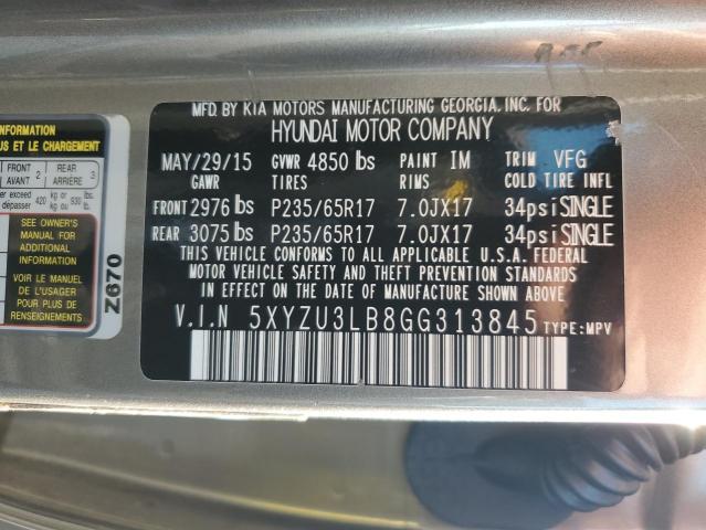 Photo 13 VIN: 5XYZU3LB8GG313845 - HYUNDAI SANTA FE S 