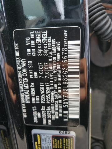 Photo 13 VIN: 5XYZU3LB8GG316678 - HYUNDAI SANTA FE S 