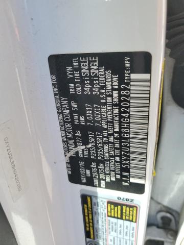 Photo 12 VIN: 5XYZU3LB8HG420282 - HYUNDAI SANTA FE S 