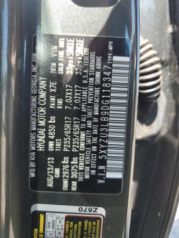 Photo 12 VIN: 5XYZU3LB9DG118347 - HYUNDAI SANTA FE S 