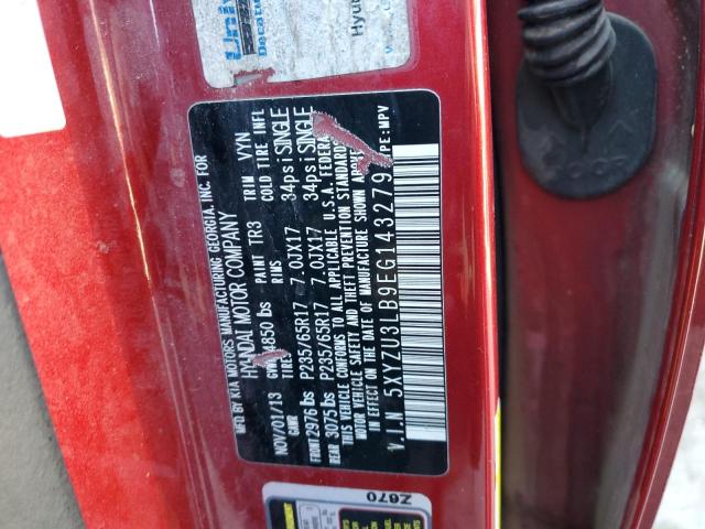 Photo 12 VIN: 5XYZU3LB9EG143279 - HYUNDAI SANTA FE S 