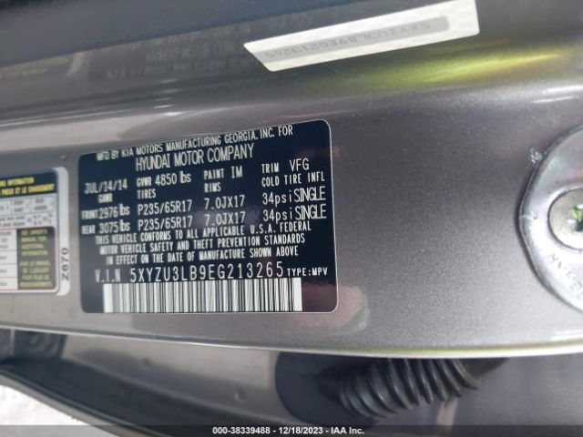 Photo 8 VIN: 5XYZU3LB9EG213265 - HYUNDAI SANTA FE SPORT 