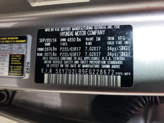 Photo 13 VIN: 5XYZU3LB9EG228672 - HYUNDAI SANTA FE S 