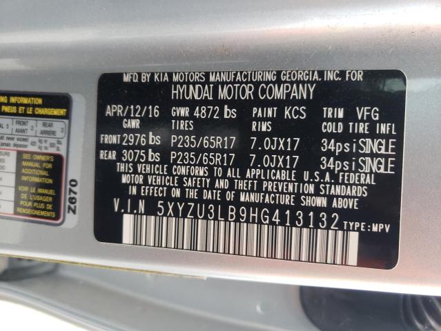 Photo 9 VIN: 5XYZU3LB9HG413132 - HYUNDAI SANTA FE S 