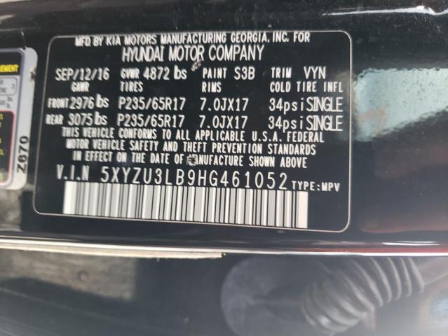 Photo 9 VIN: 5XYZU3LB9HG461052 - HYUNDAI SANTA FE S 