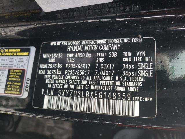 Photo 11 VIN: 5XYZU3LBXEG148359 - HYUNDAI SANTA FE 