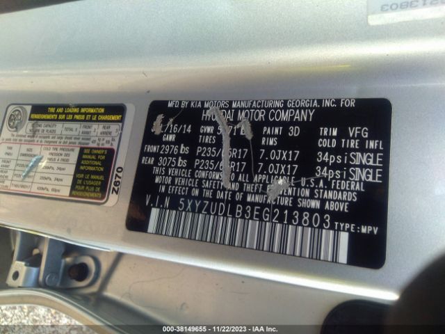 Photo 8 VIN: 5XYZUDLB3EG213803 - HYUNDAI SANTA FE SPORT 