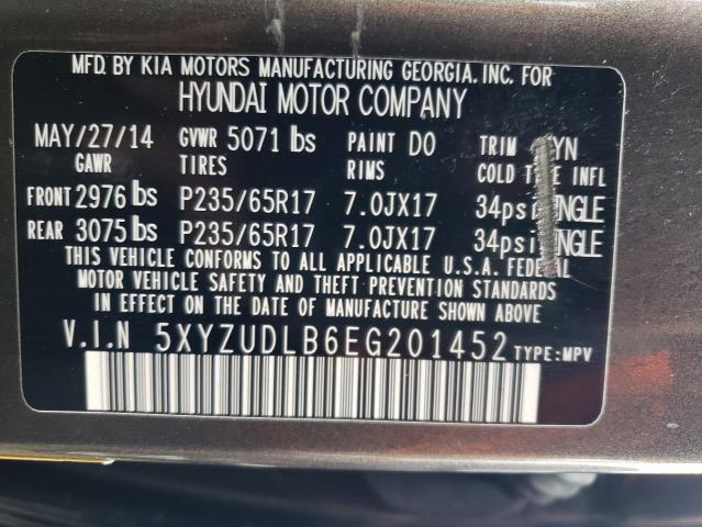 Photo 11 VIN: 5XYZUDLB6EG201452 - HYUNDAI SANTA FE 